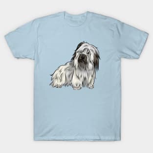 Cute Skye Terrier Dog | Grey with Black Points T-Shirt